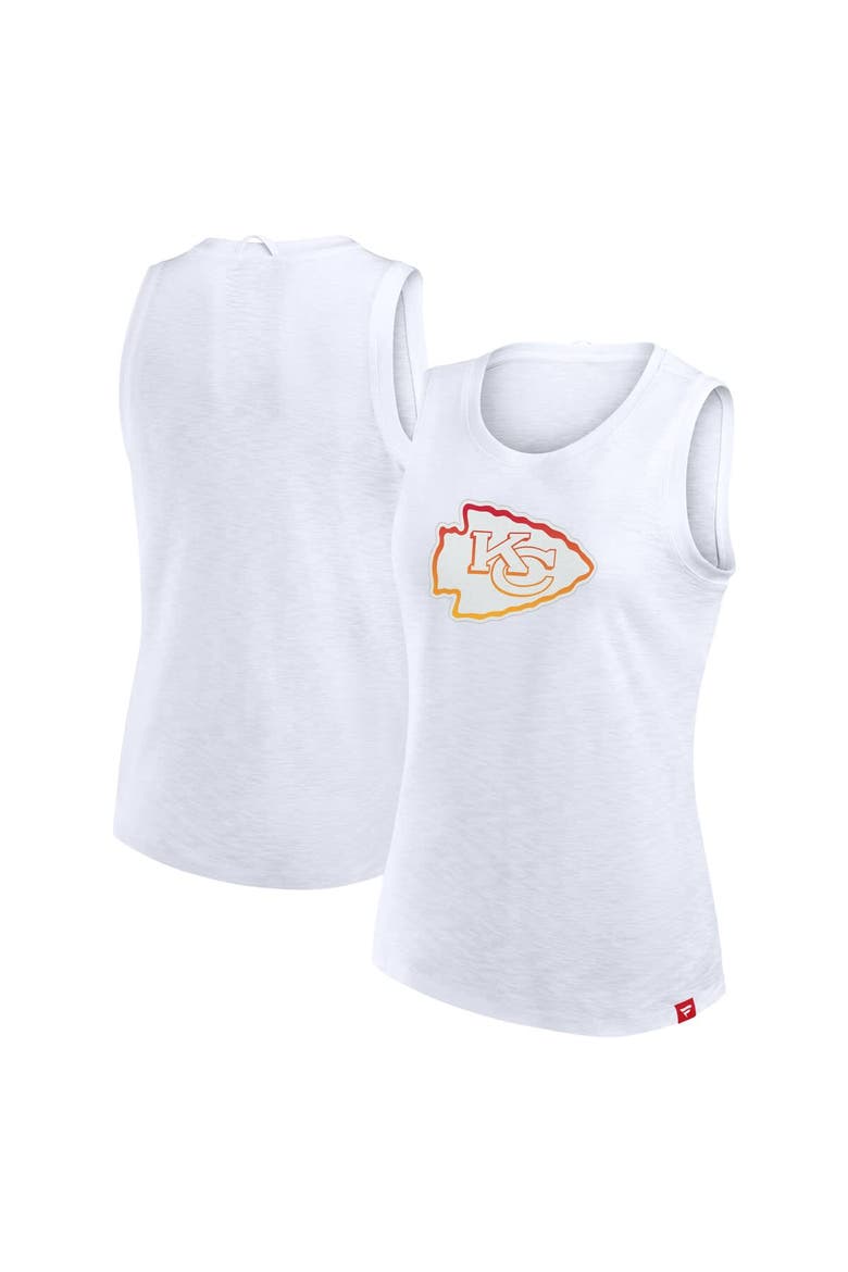 Women's Fanatics  White Kansas City Chiefs Slub Tank Top, Main, color, White