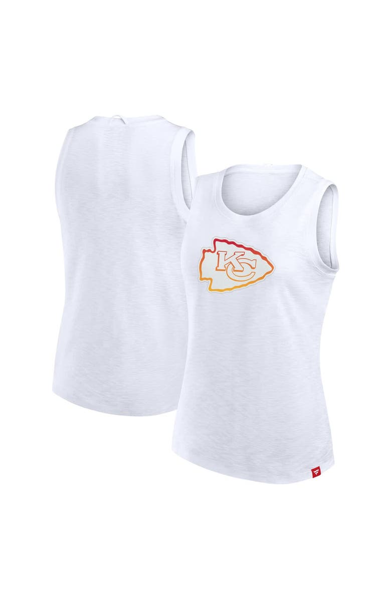 FANATICS Women's Fanatics  White Kansas City Chiefs Slub Tank Top, Main, color, White