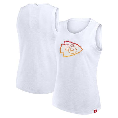 Women's Fanatics  White Kansas City Chiefs Slub Tank Top