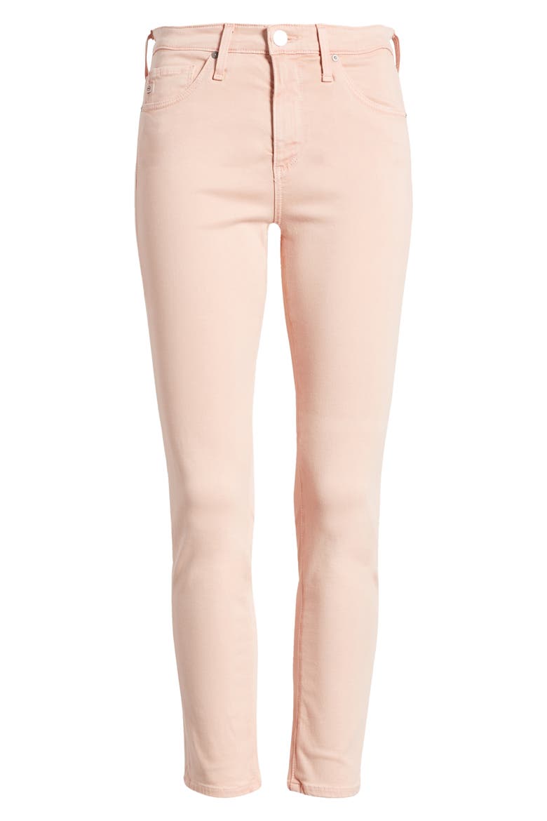 The Prima Mid Rise Crop Cigarette Jeans, Alternate, color, SULFUR BLUSH PARADISE