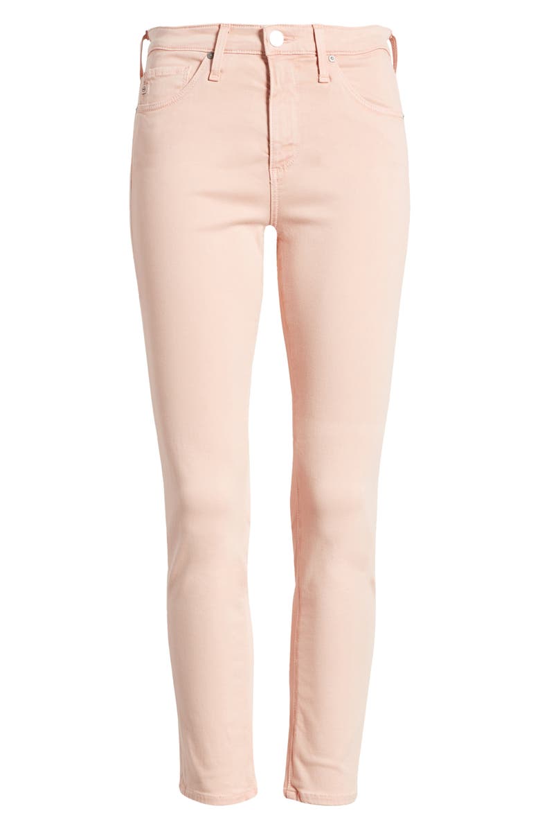 AG The Prima Mid Rise Crop Cigarette Jeans, Alternate, color, Sulfur Blush Paradise