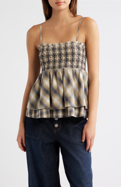 Azalea Smocked Organic Cotton Camisole