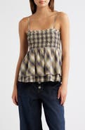 Damson Madder Azalea Smocked Organic Cotton Camisole