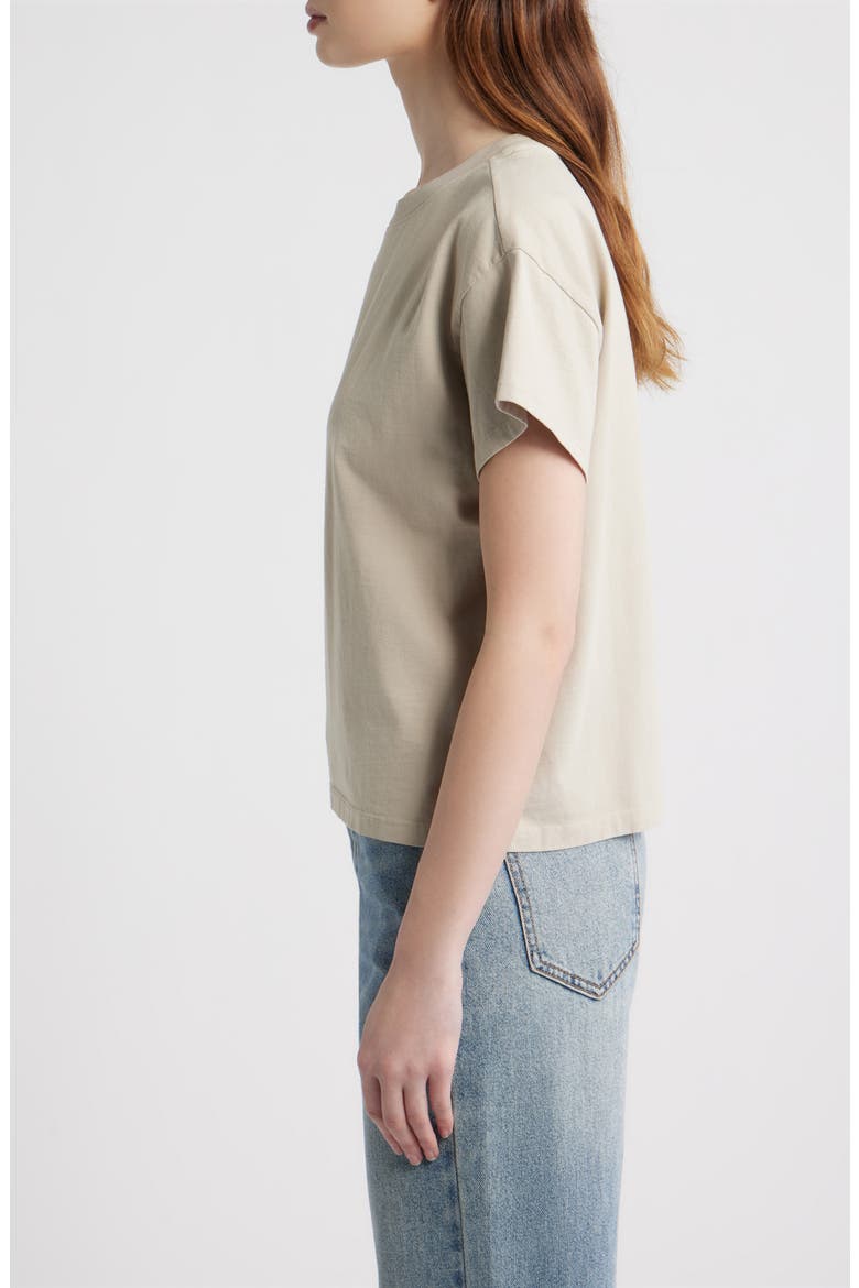 Kelly Washed Boxy Cotton T-Shirt, Alternate, color, SOFT BEIGE
