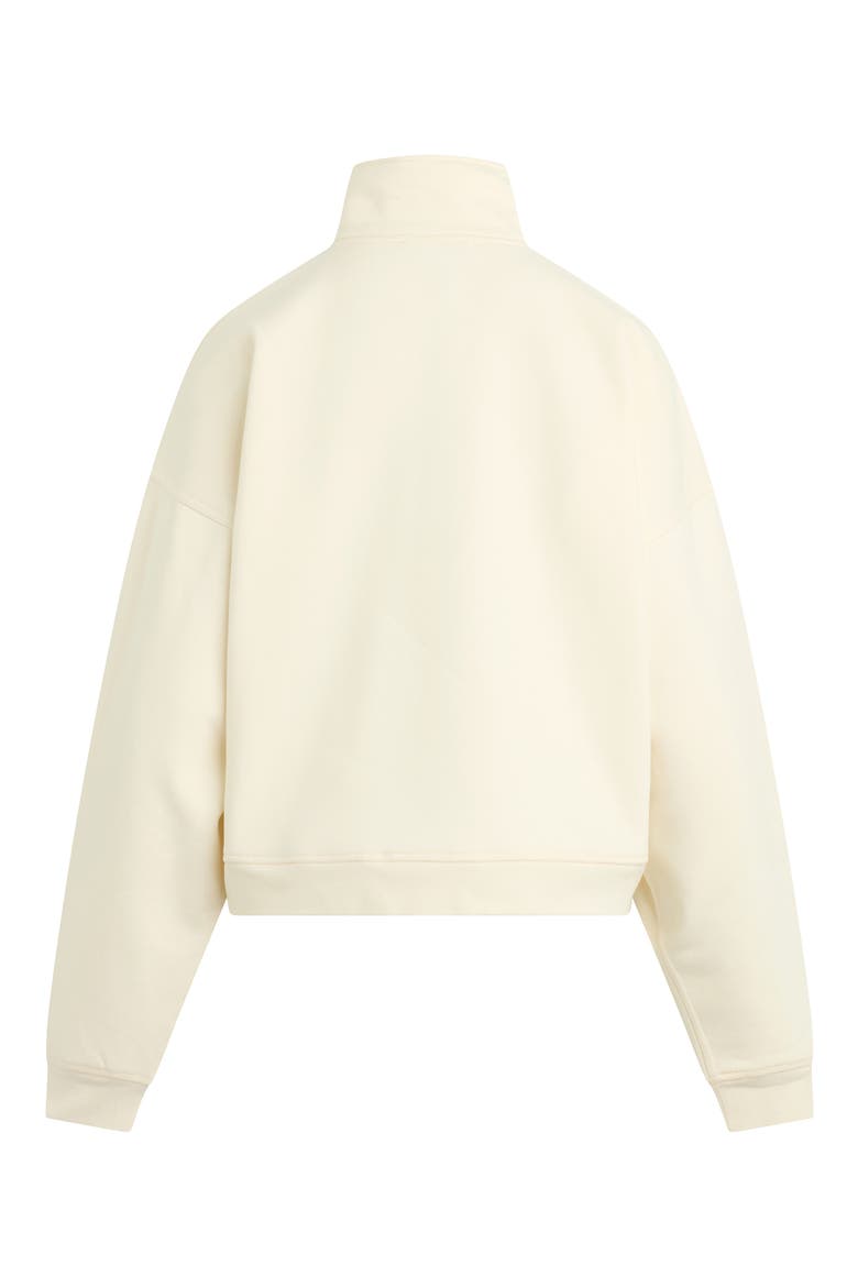 Hal Half Zip Sweatshirt, Alternate, color, GARDENIA/ LIGHT SAGE