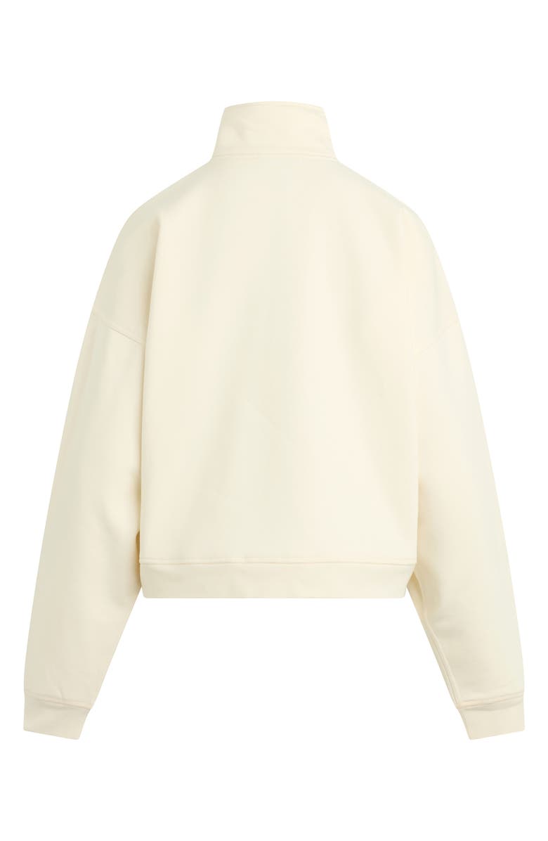 Favorite Daughter Hal Half Zip Sweatshirt, Alternate, color, Gardenia/ Light Sage