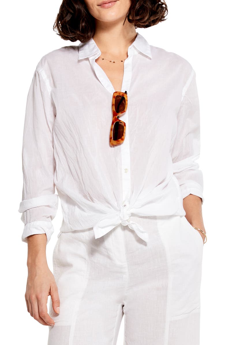 NIC+ZOE Cotton Boyfriend Shirt, Main, color,