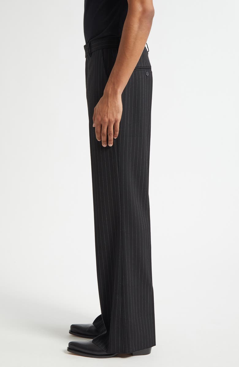 MIDNIGHT RODEO Tailored Flare Leg Trosuers, Alternate, color, Black Pinstripe