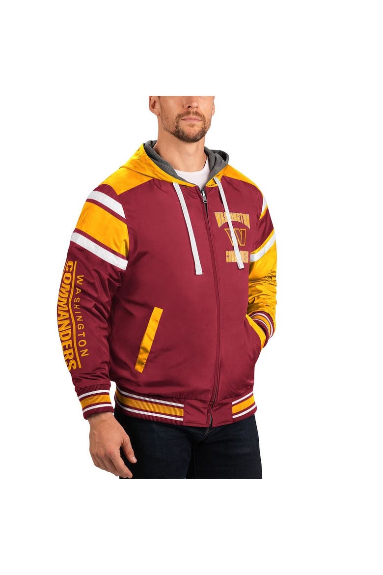 Men's G-III Sports by Carl Banks Burgundy/Gray Washington Commanders Extreme Full Back Reversible Hoodie Full-Zip Jacket, Alternate, color, Burgundy