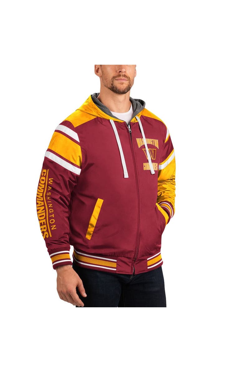 G-III SPORTS BY CARL BANKS Men's G-III Sports by Carl Banks Burgundy/Gray Washington Commanders Extreme Full Back Reversible Hoodie Full-Zip Jacket, Alternate, color, Burgundy