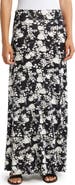 Loveappella Floral Roll Top Maxi Skirt