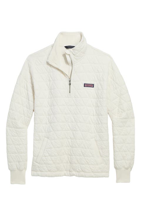 Quilted Quarter Zip Pullover