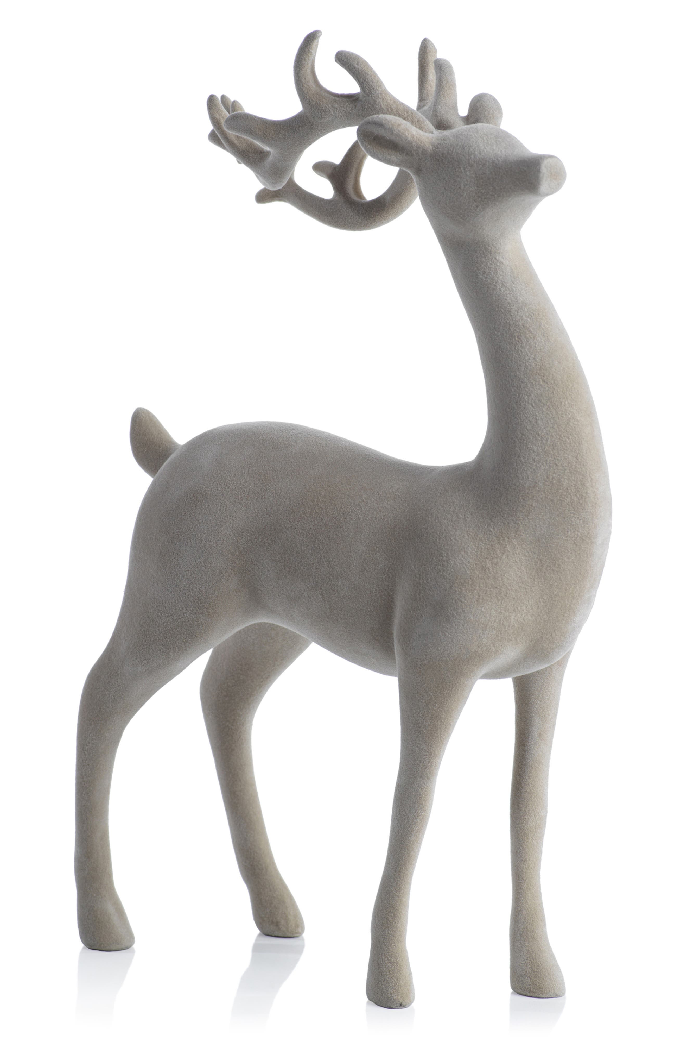 Zodax Flocked Deer Figurine