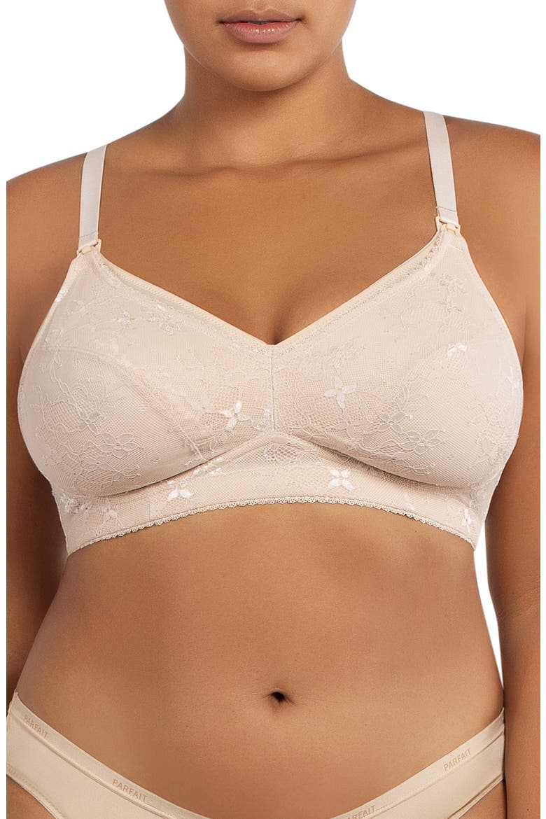 Rain Lace Nursing Bra, Main, color, PORCELAIN