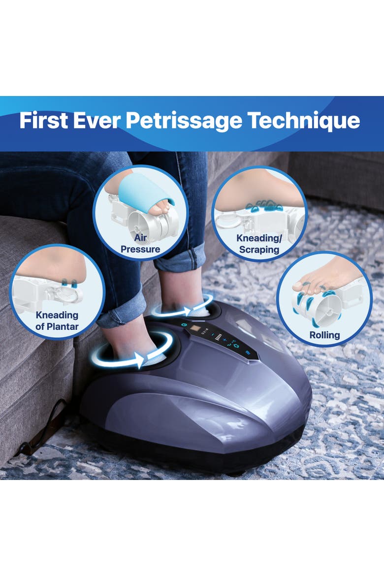 Shiatsu Foot Massager with Heat - 5 Settings, Alternate, color, Charcoal