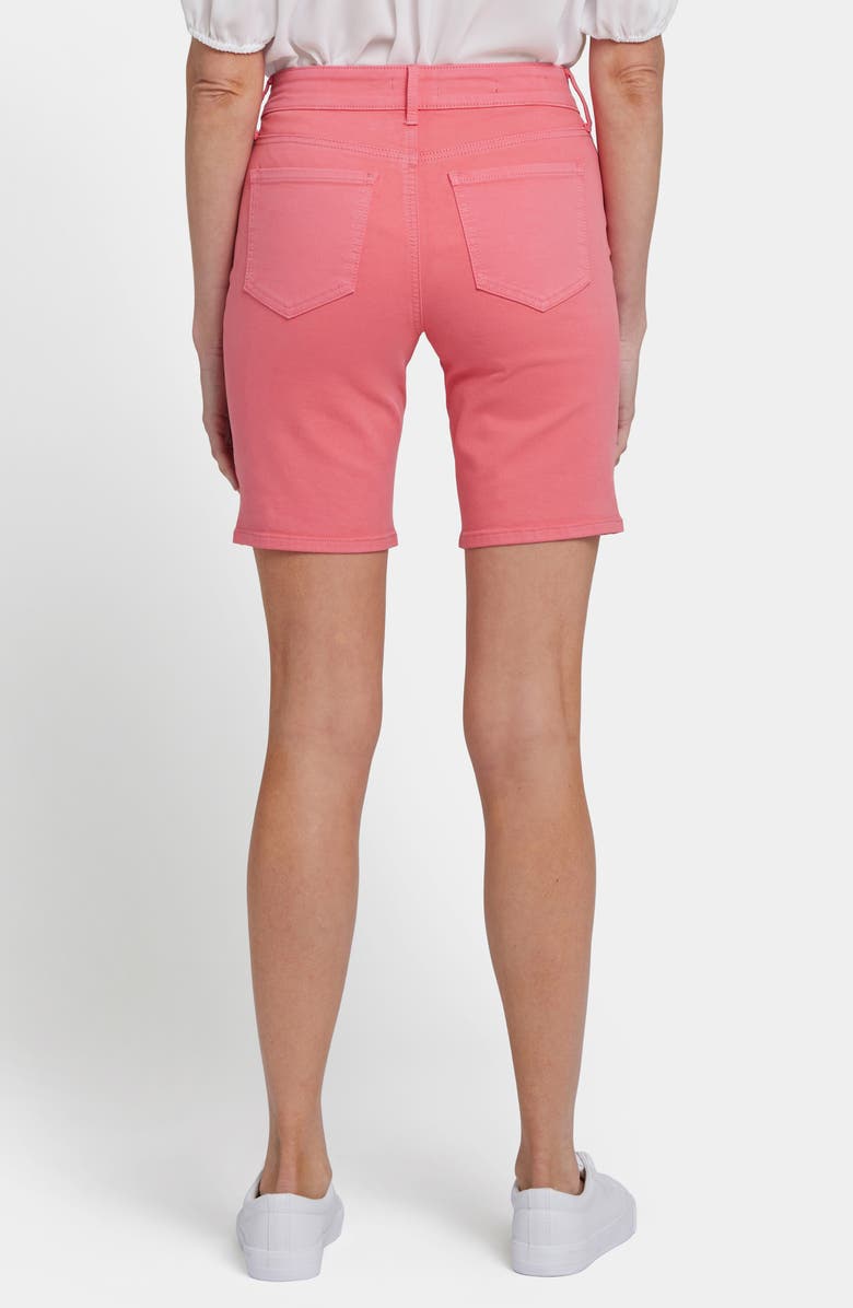 NYDJ Ella Side Slit Denim Bermuda Shorts, Alternate, color, Spiced Coral