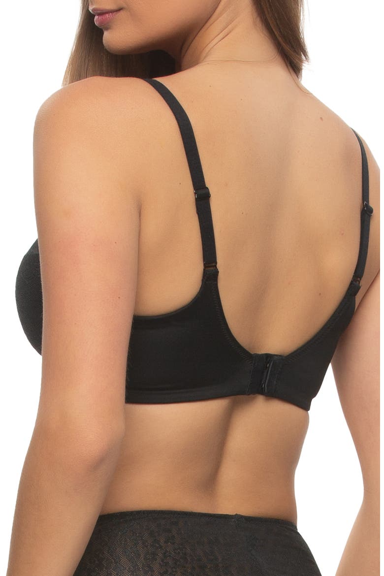 Prima Unlined Underwire Bra, Alternate, color, BLACK
