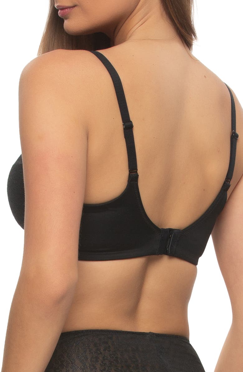 Felina Prima Unlined Underwire Bra, Alternate, color, Black