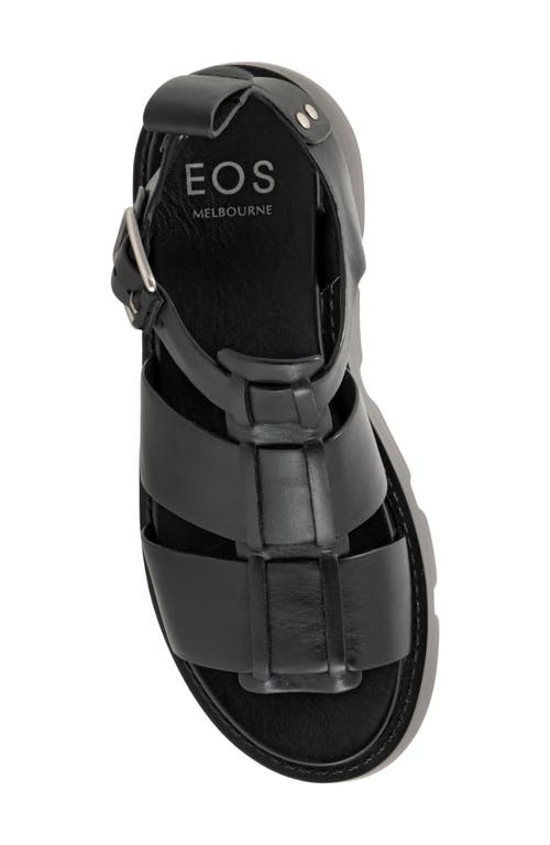 Eos Footwear Kailan Lug Sole Fisherman Sandal In Black