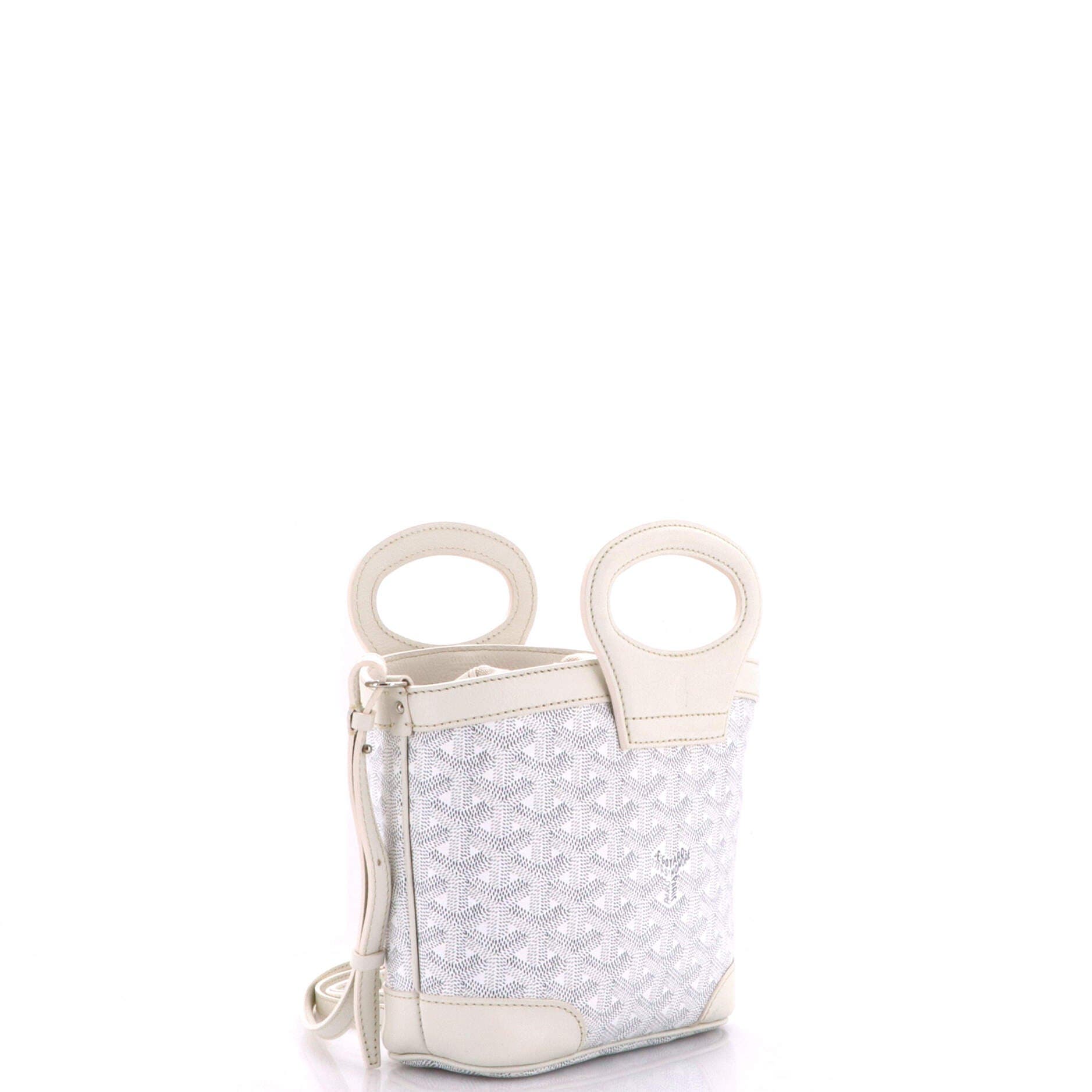Pre-Owned Goyard Beluga Bag Coated Canvas Mini, Alternate, color, White
