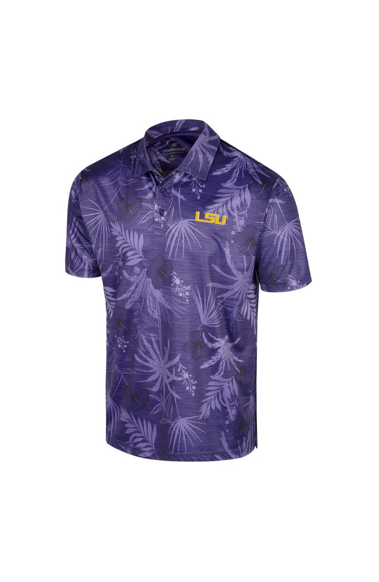 COLOSSEUM Men's Colosseum Purple LSU Tigers Palms Team Polo, Alternate, color,