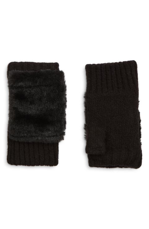 Faux Fur Fingerless Gloves