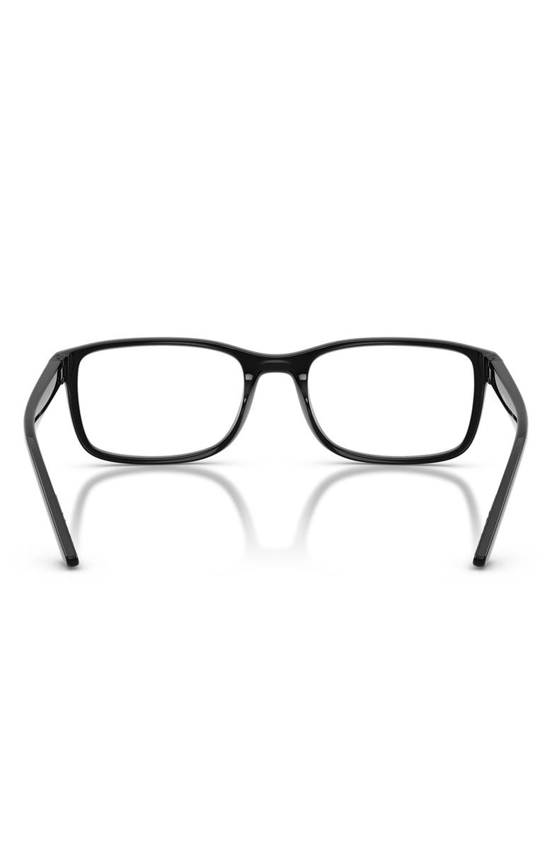 Prada Linea Rossa 55mm Pillow Optical Glasses, Alternate, color, Black