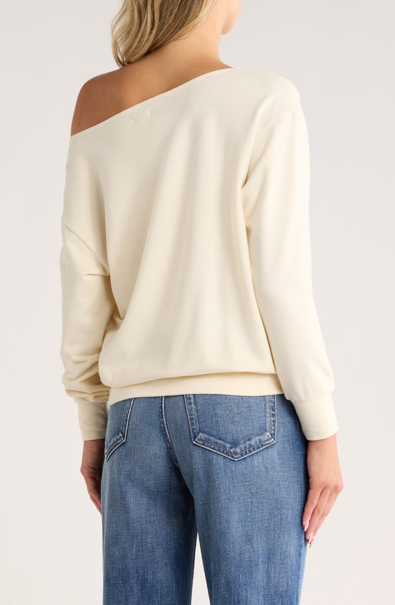 L'AGENCE Kimora Off the Shoulder Top, Alternate, color, Vintage White