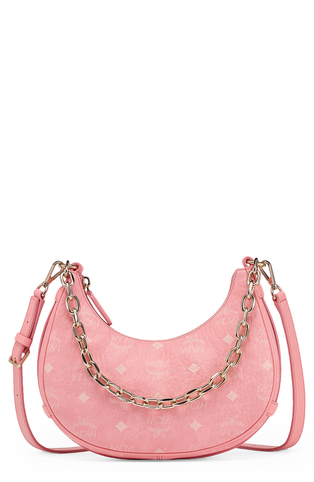 Aren Small Hobo Bag, Main, color, BLOSSOM PINK VISETOS