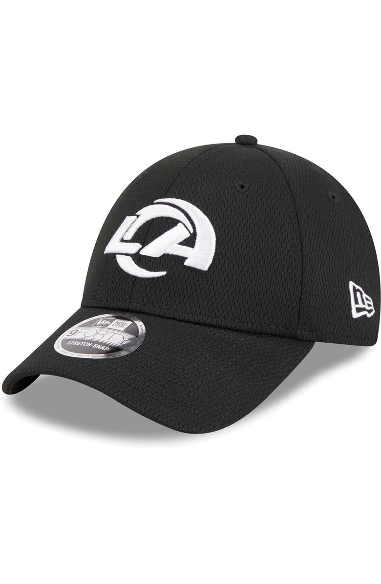 New Era Men's New Era Black Los Angeles Rams  Main B-Dub 9FORTY Adjustable Hat, Main, color, 