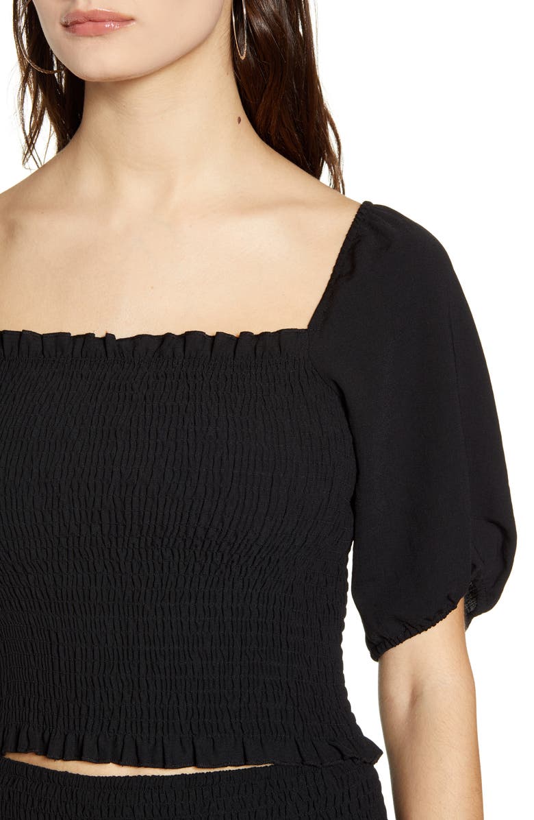 Leith Smocked Crop Top, Alternate, color,