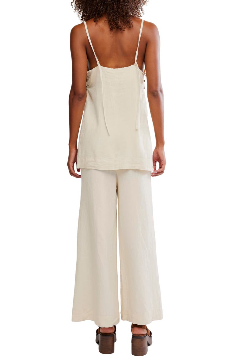 Sightseer Longline Square Neck Top & Wide Leg Pants Set, Alternate, color, TEA COOKIE