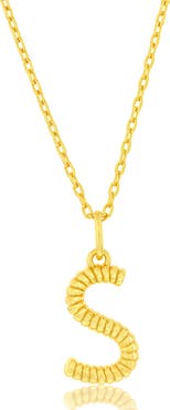 SIMONA Croissant Initial Pendant Necklace