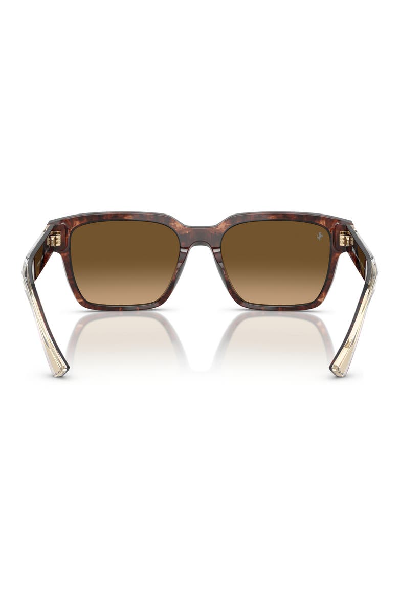 55mm Polarized Square Sunglasses, Alternate, color, CARAMEL HAVANA / BROWN