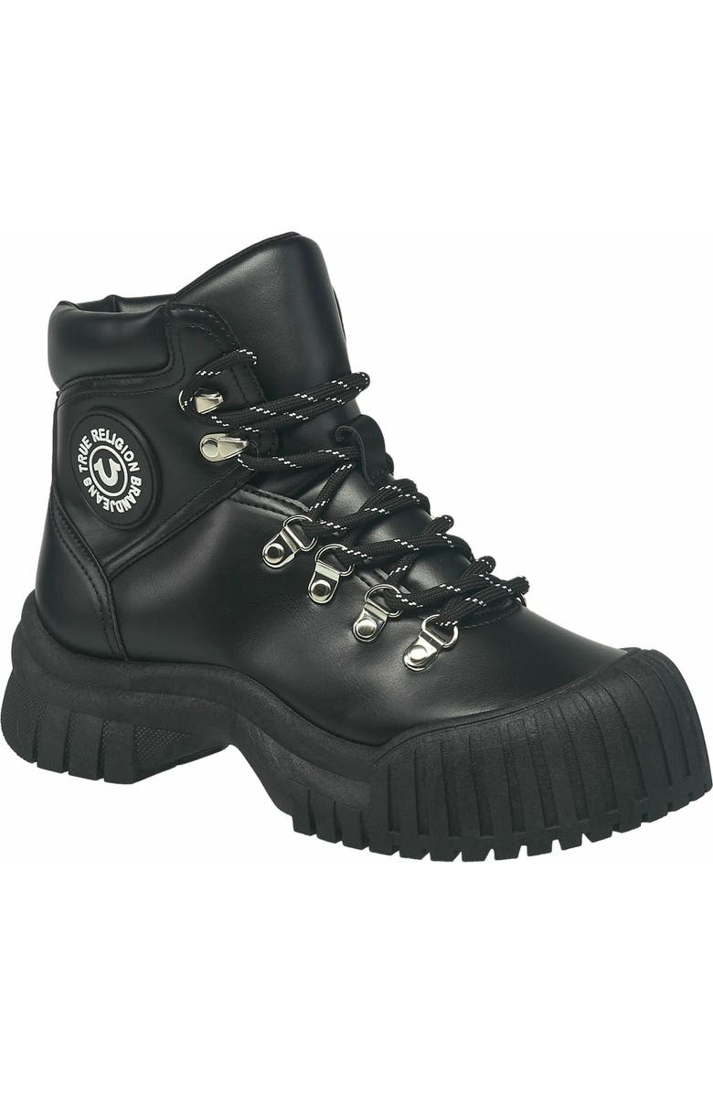 True Religion Chris Lace Up Boot, Main, color, Black