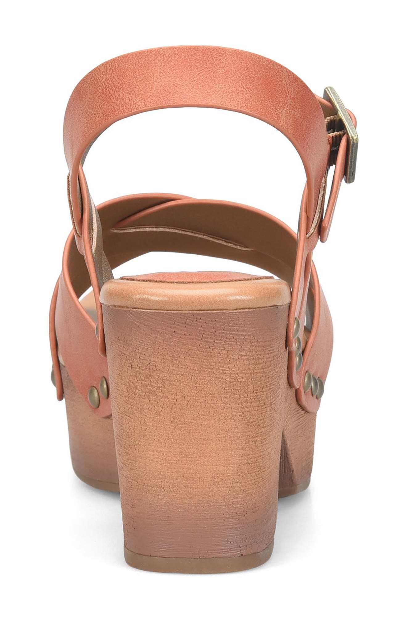 Leda Ankle Strap Platform Sandal, Alternate, color, RUST