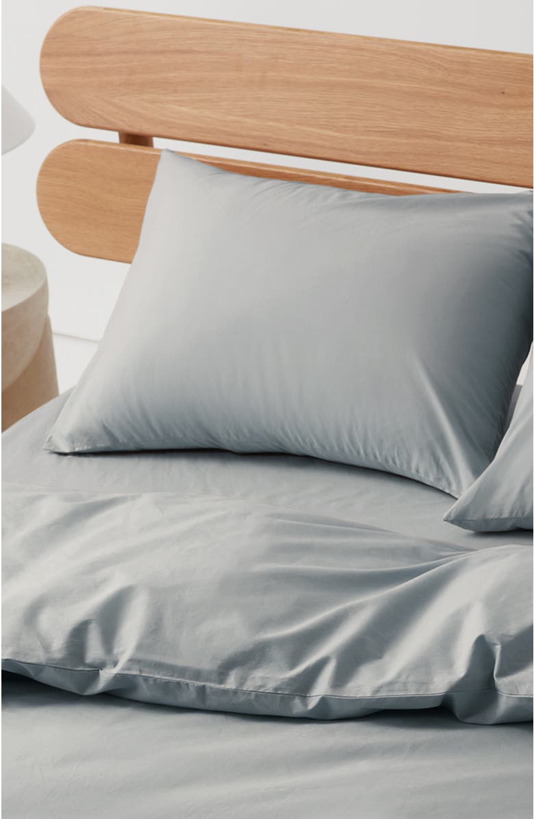 Pact Organic Cotton Room Service Sateen Sham 2-Pack, Alternate, color, Quarry