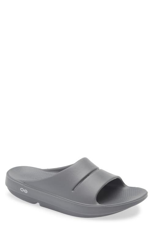 Oofos OOahh Slide Sandal in Slate  product