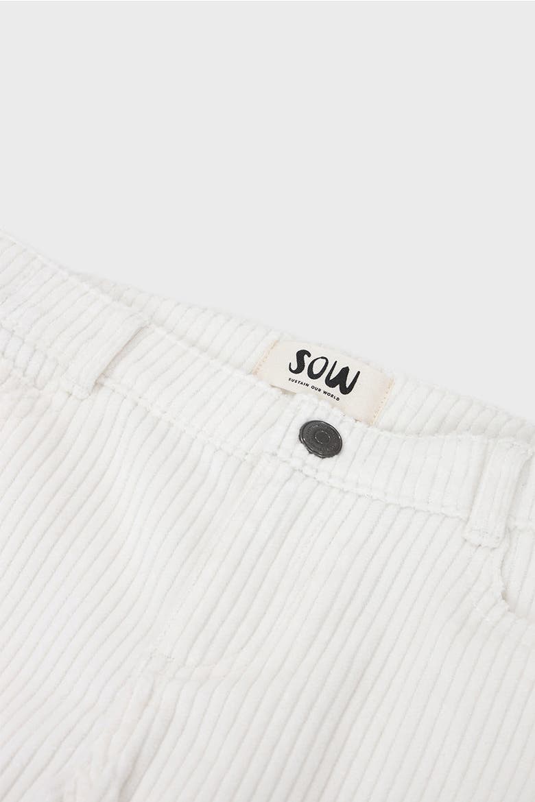 Organic Cotton Corduroy Straight Leg Pant, Alternate, color, Off White