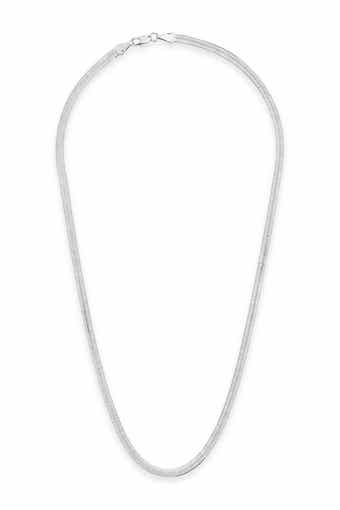 Sterling Forever Herringbone Chain Necklace