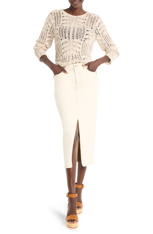 Nic + Zoe Nic+zoe Open Stitch Sweater In Neutral Multi