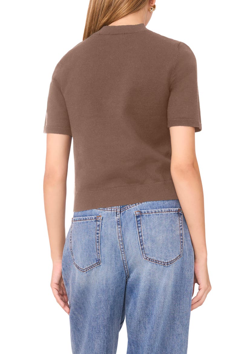 Saddle Short Sleeve Sweater, Alternate, color, CIDER SPICE