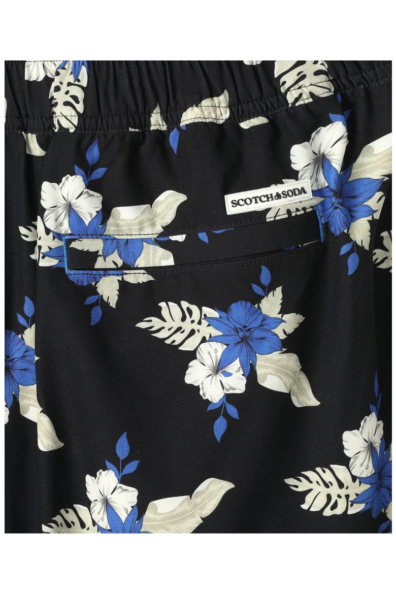 Midnight Garden Swim Trunks, Alternate, color, METEORITE
