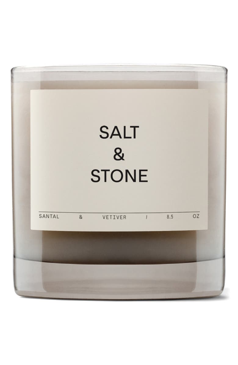 SALT & STONE Santal Vetiver Scented Candle, Main, color,