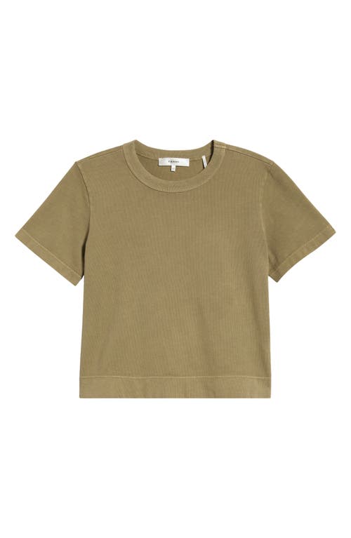 Frame The Boxy Crop T-shirt In Green