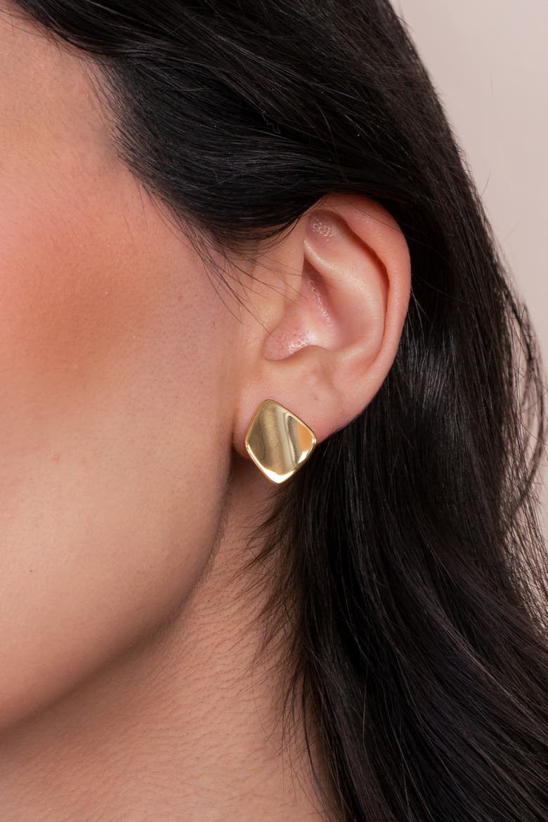 Vesta Studs, Alternate, color, Gold