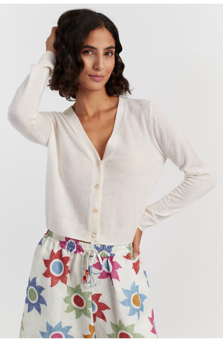 Chinti & Parker Air Pure Cashmere Cardigan, Alternate, color, Cream