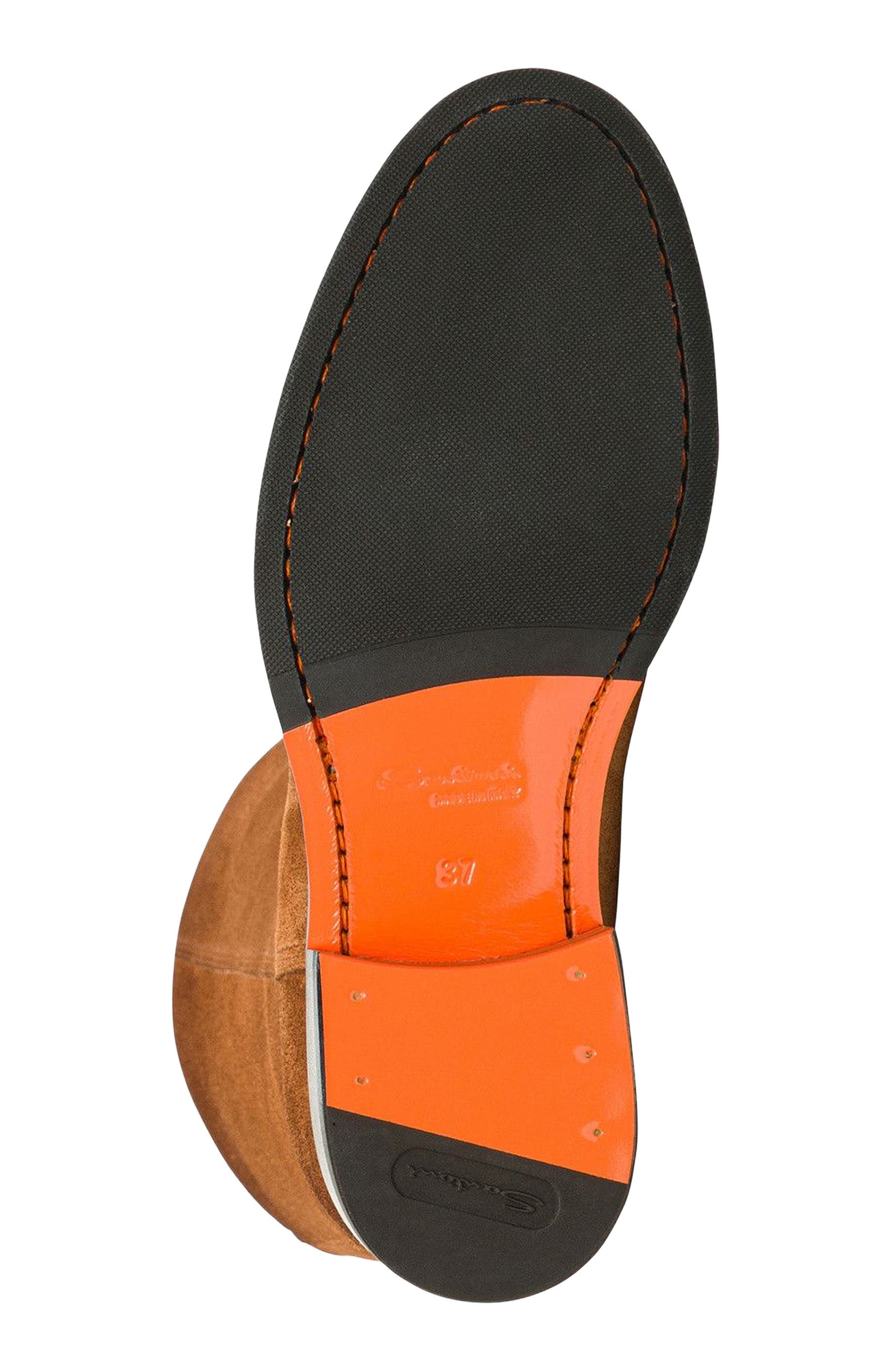 Santoni Suede boot, Alternate, color, Brown