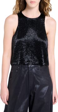TWP Bugle Bead Crop Tank