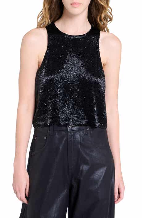 TWP Bugle Bead Crop Tank